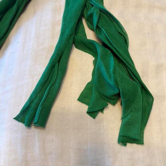 Green and silver scarf necklace with Jewel - Picture 7 of 7